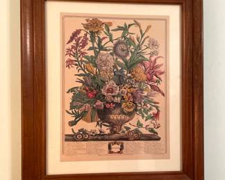 Framed Floral Month Print