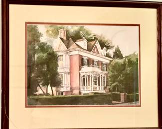 Framed Historic Cambridge High Street Home Signed Artist Hand