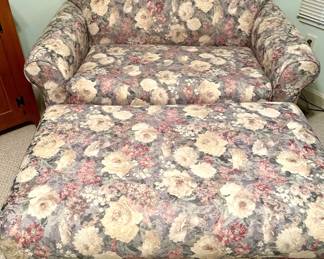 Upholstered Sealy Twin Sleeper Sofa/ Storage Ottoman