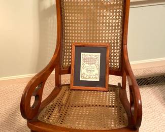 Antique Cane Rocking Chair