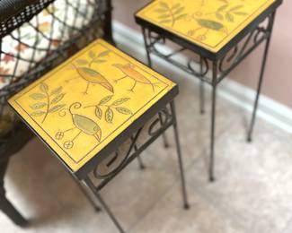 Group of 4 Tile/Metal Tables