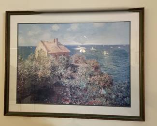 'The Fisherman's Cottage' Framed Print by Claude Monet