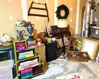 Folding Tables/Chairs, Lawn Chairs, Lamps & Flower Pots