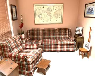 Upholstered Sofa and Chair