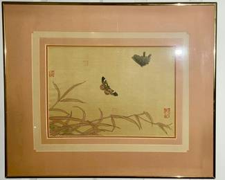 Framed Chinese Silk Screen