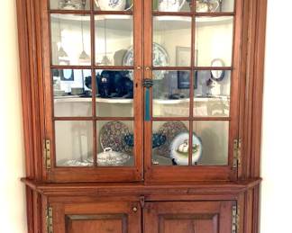 Antique Bull Pine Corner Cabinet made on Langrall's Island