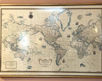 Framed World Map