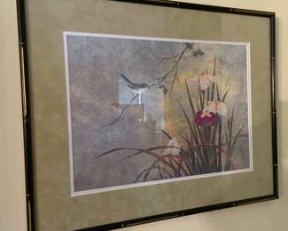 Framed  Oriental Print Signed by Ty Stuart