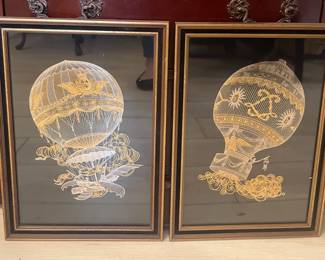 1981 Original art by Yves Meaujard etched in sterling silver and embellished with 24 karat gold
