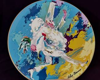 Set of 4 LeRoy Neiman Plates by Royal Doulton, signed