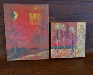 Trish Thompson is a mixed media painter and retired professor in the Cultural Arts Department of Daytona State College. We are offering an extensive collection of her original works ranging in price from $20/up.