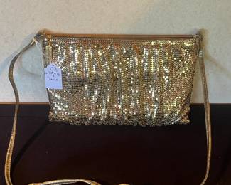 VTG Whiting & Davis gold tone mesh bag