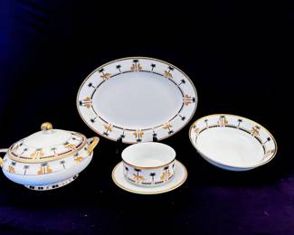 Christian Dior, "Casablance" China & Dinnerware. Pieces are priced individually and are available for pre-sale purchase now. Please inquire for more information.