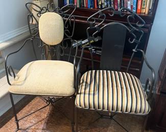 Wrought iron side chairs