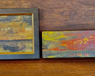 Trish Thompson is a mixed media painter and retired professor in the Cultural Arts Department of Daytona State College. We are offering an extensive collection of her original works ranging in price from $20/up.