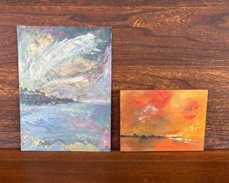 Trish Thompson is a mixed media painter and retired professor in the Cultural Arts Department of Daytona State College. We are offering an extensive collection of her original works ranging in price from $20/up.