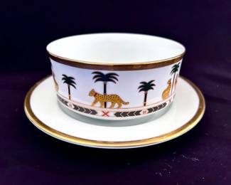 Christian Dior, "Casablance" China & Dinnerware. Pieces are priced individually and are available for pre-sale purchase now. Please inquire for more information.