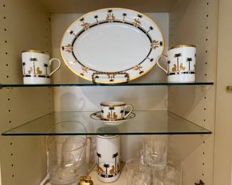 Christian Dior, "Casablanca" China & Dinnerware. Pieces are priced individually and are available for pre-sale purchase now. Please inquire for more information.