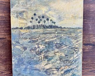 Trish Thompson is a mixed media painter and retired professor in the Cultural Arts Department of Daytona State College. We are offering an extensive collection of her original works ranging in price from $20/up.