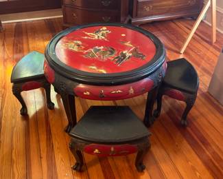Asian Tea Table w/4 seats
