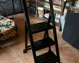 Front gate step stool ladder
