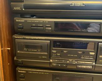 Technics Sound System w/speakers and cabinet