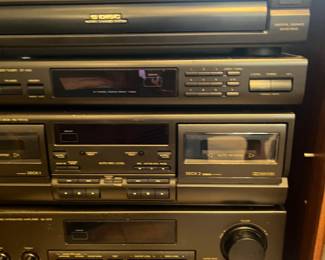 Technics Sound System w/speakers and cabinet