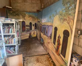 3 canvas painted artscape signed by artist B. Lynn Palmer. Each section measures 8’W x 6.5’H.