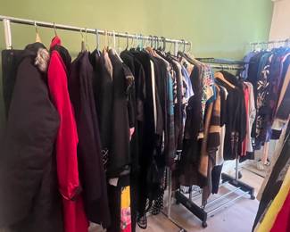 Women's clothing, sizes 12 - 16, many NEW WITH TAGS: St. John Collection/Sport/Evening, Chicos, Sussman's Daytona, Peck & Peck, Chelsea & Violet, Stella McCartney, Impulse California, Juliana Collezione, Startington, Katherine Kelly, Ellen Tracy, Julie Francis, North Face, Preston & York