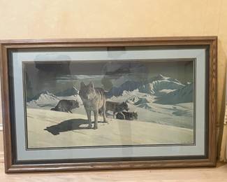 Charlie Gause, "Midnight Wolves", 42 x 26