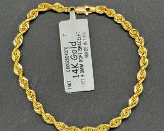 14k Gold Michael Anthony Bracelet - New with Tag