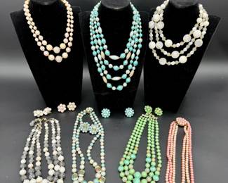 Mid Century Multi-strand Necklaces - Costume Jewelry