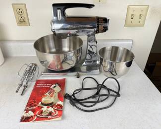 Vintage Sunbeam Chrome Mixmaster Stand Mixer