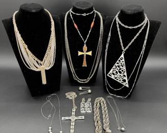 Vintage 60s & 70s Silver Tone Fashion Jewelry