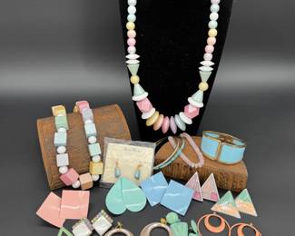 80s 90s Pastel Jewelry Party - Vintage Fashion Jewelry