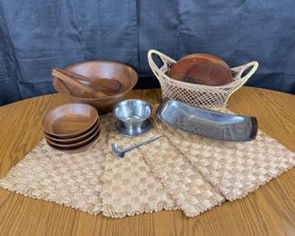 MCM Danish Modern Serving Set - Kustom Kraft Salad Bowl Set