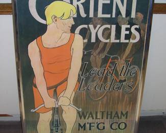 Vintage Orient Cycles Poster - framed