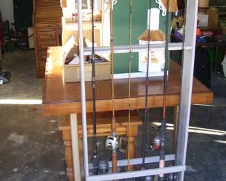 Fishing poles and Fishing Rod Holder