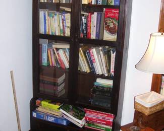 Vintage Bookcase with Glass Front Doors