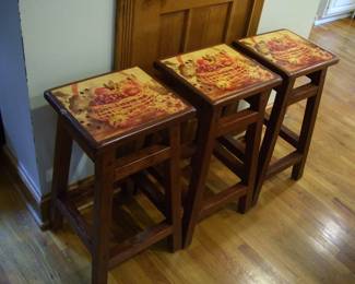 3 Nice Solid Wood Barstools