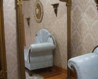 HUGE 7ft. Tall Holly Wood Regency Mirror