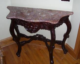 Beautiful Carved Table with Marble top