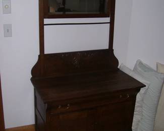 Antique Cabinet with Mirror