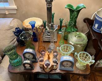 Uranium Glass, Depression glass, Wedgwood Clocks