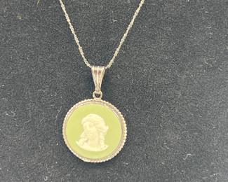 Sterling Silver & Wedgwood Necklace
