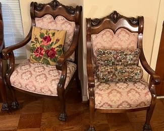 Antique Man & Ladies Parlor Chairs