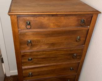 Solid wood chest with Lion Head Pulls