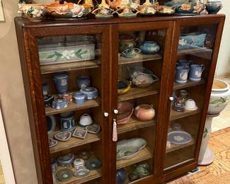 Antique Oak Display Cabinet