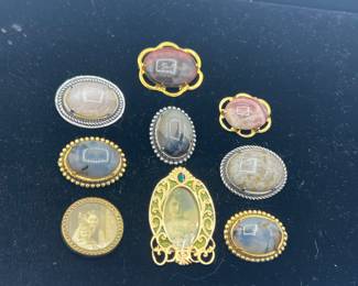 Natural Stone Brooches