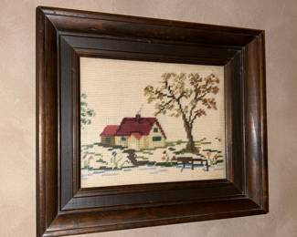 Vintage Framed Needle Point
